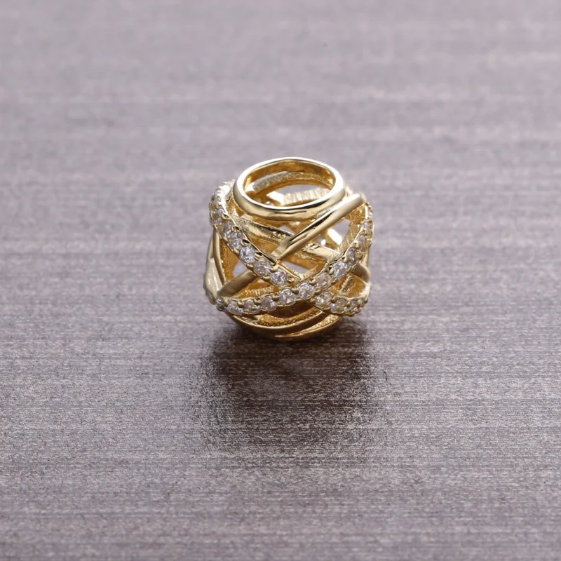 (image for) PANDORA Galaxy Charm, Clear CZ 14K Gold - 750827CZ - View 4