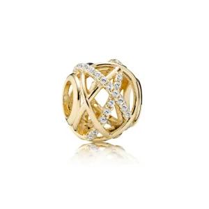 (image for) PANDORA Galaxy Charm, Clear CZ 14K Gold - 750827CZ