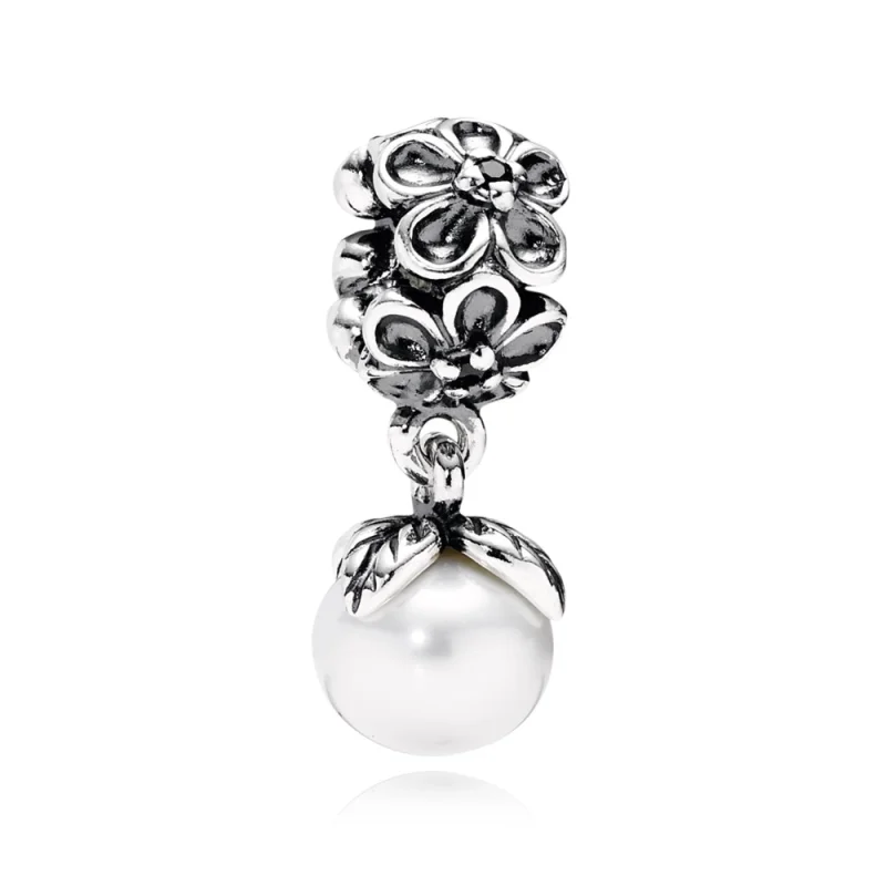 (image for) PANDORA Garden odyssey Dangle, white pearl black cz - 790858P - Product Image