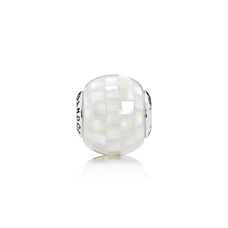 (image for) PANDORA GENEROSITY Charm, White Mother-of-Pearl Mosaic - 796079MMW - Product Image