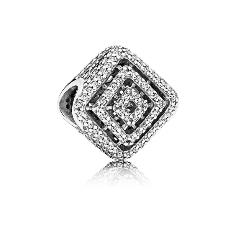 (image for) PANDORA Geometric Lines Clear CZ Charm - 796211cz - Product Image