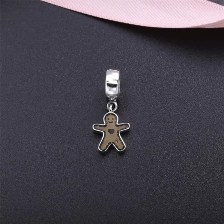 PANDORA Gingerbread Man Dangle, Golden Enamel - 790997EN29