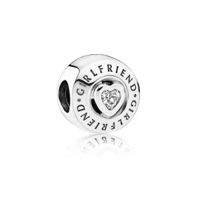PANDORA Girlfriend, Clear CZ Charm - 792145CZ PANDORA Girlfriend, Clear CZ Charm - 792145CZ