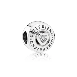 PANDORA Girlfriend, Clear CZ Charm - 792145CZ (image for) PANDORA Girlfriend, Clear CZ Charm - 792145CZ