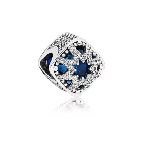PANDORA Glacial Beauty Charm, Swiss Blue Crystals & Clear CZ - 796360NSB PANDORA Glacial Beauty Charm, Swiss Blue Crystals & Clear CZ - 796360NSB