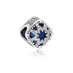 (image for) PANDORA Glacial Beauty Charm, Swiss Blue Crystals & Clear CZ - 796360NSB