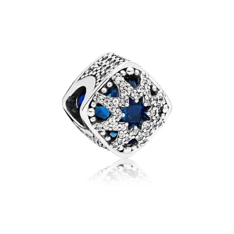 (image for) PANDORA Glacial Beauty Charm, Swiss Blue Crystals & Clear CZ - 796360NSB - Product Image