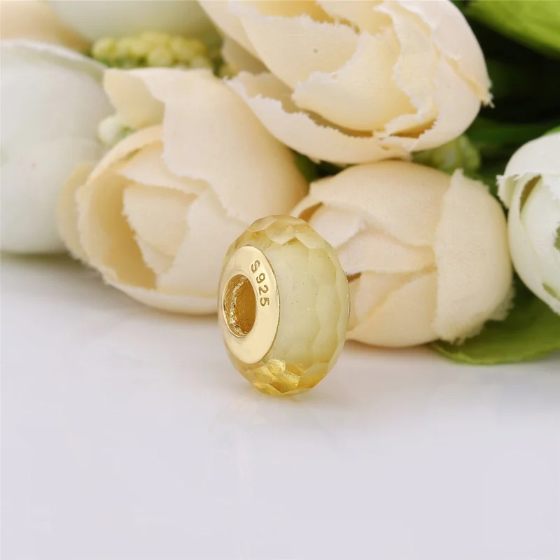 (image for) PANDORA Golden Faceted Murano Glass Charm - 767647 - View 2