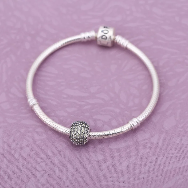 (image for) PANDORA Golden Pavé Ball Charm - 791051FCZ - View 2