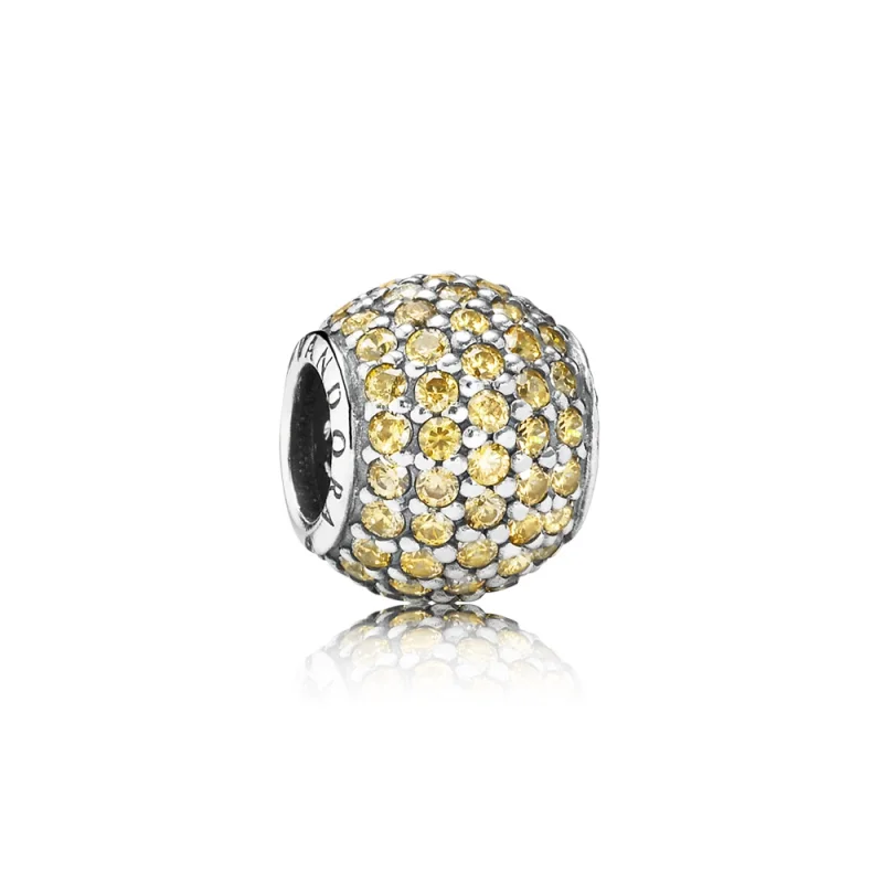 (image for) PANDORA Golden Pavé Ball Charm - 791051FCZ - Product Image