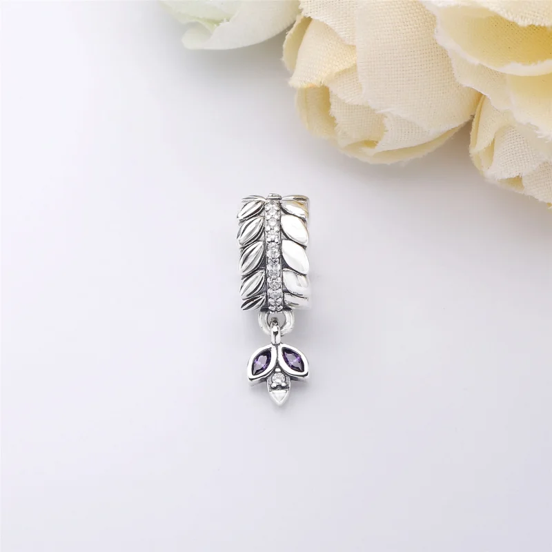 (image for) PANDORA Grains of Energy Clip, Clear CZ & Purple Enamel - 797591CZ - View 2