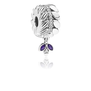 (image for) PANDORA Grains of Energy Clip, Clear CZ & Purple Enamel - 797591CZ