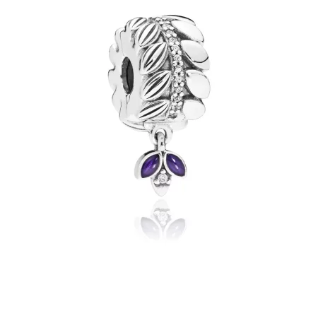 PANDORA Grains of Energy Clip, Clear CZ & Purple Enamel - 797591CZ