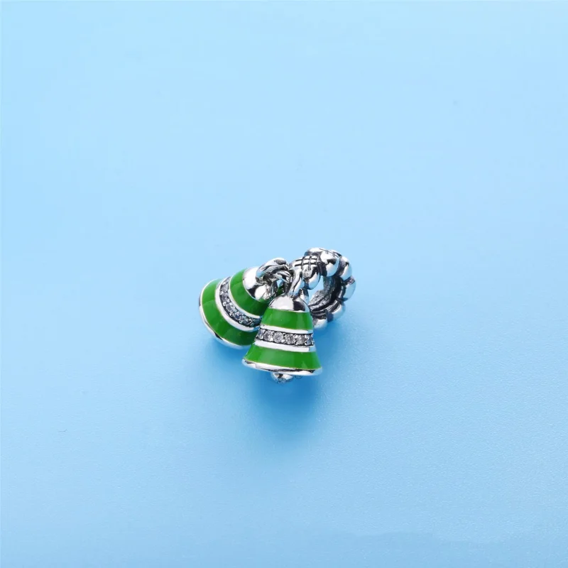 (image for) PANDORA Green Bells Pendant Charm - 791230A - View 3