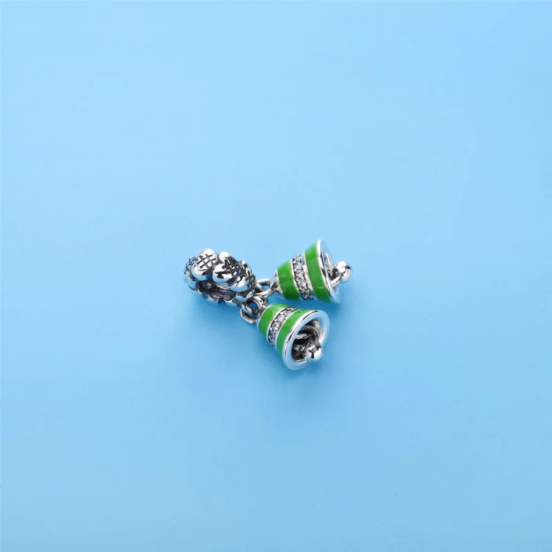(image for) PANDORA Green Bells Pendant Charm - 791230A - View 4