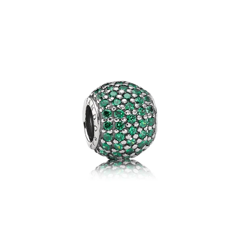 (image for) PANDORA Green Pavé Ball Charm - 791051CZN - Product Image