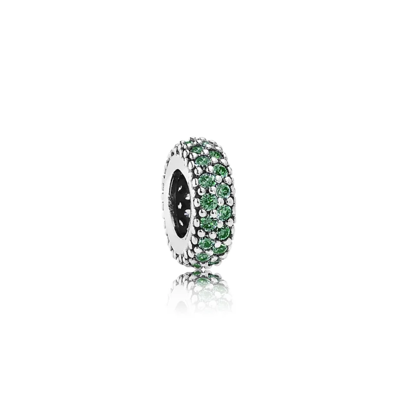 (image for) PANDORA Green Pavé Inspiration Charm Spacer - 791359CZN - Product Image