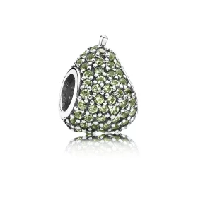 PANDORA Green Pavé Pear Charm - 791486NLG