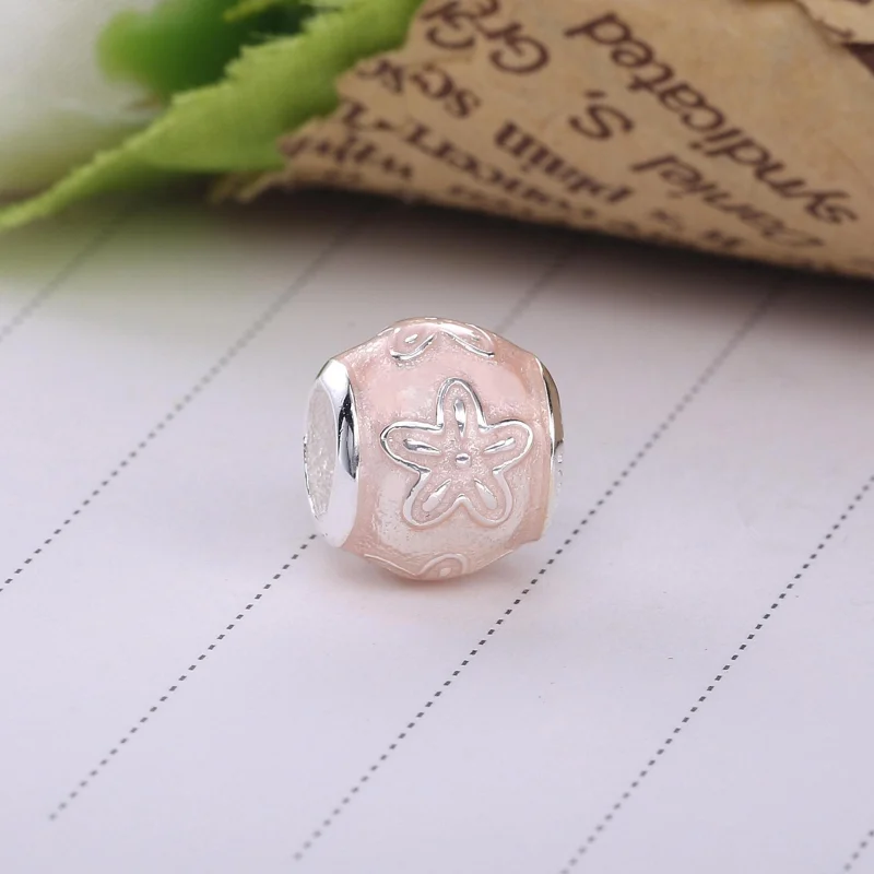 (image for) PANDORA HAPPINESS Charm, Transparent Cream Pink Enamel - 796087EN141 - View 2