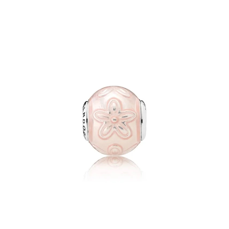 (image for) PANDORA HAPPINESS Charm, Transparent Cream Pink Enamel - 796087EN141 - Product Image
