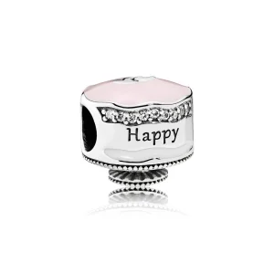 (image for) PANDORA Happy Birthday Cake Mixed Enamel Clear CZ Charm - 792061ENMX