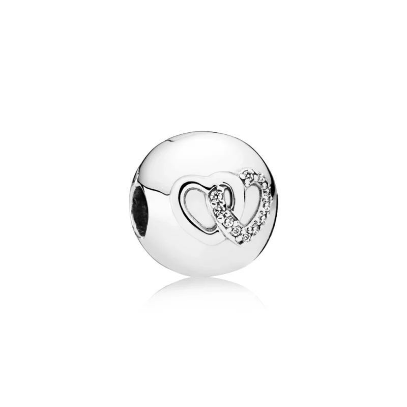 (image for) PANDORA Heart Bond, Clear CZ Clip - 792150cz - Product Image