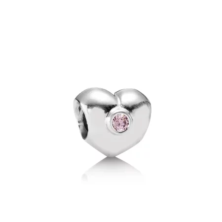 PANDORA Heart Charm, Pink CZ - 790134PCZ