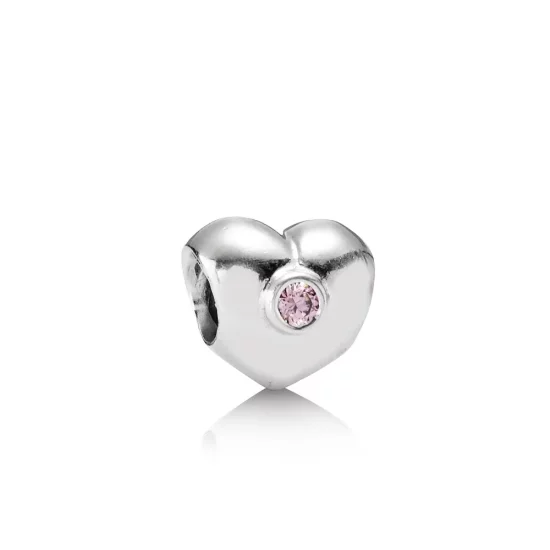 PANDORA Heart Charm, Pink CZ - 790134PCZ