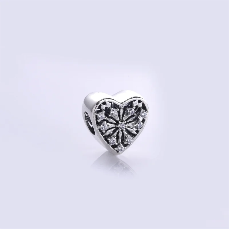 (image for) PANDORA Heart of Winter Charm, Clear CZ - 791996CZ - View 2