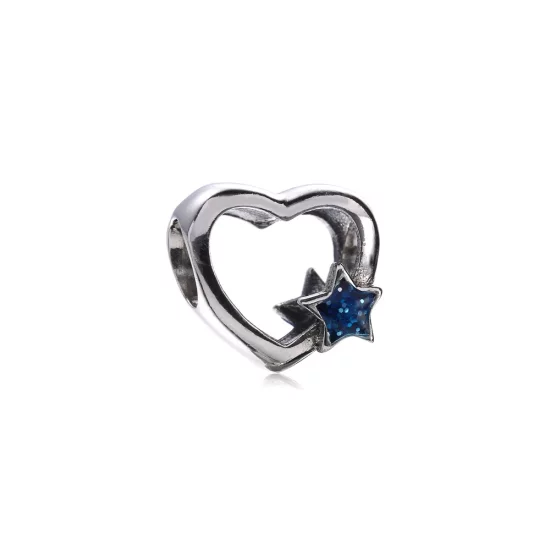 PANDORA Heart with star Charm - hz8B8pf6