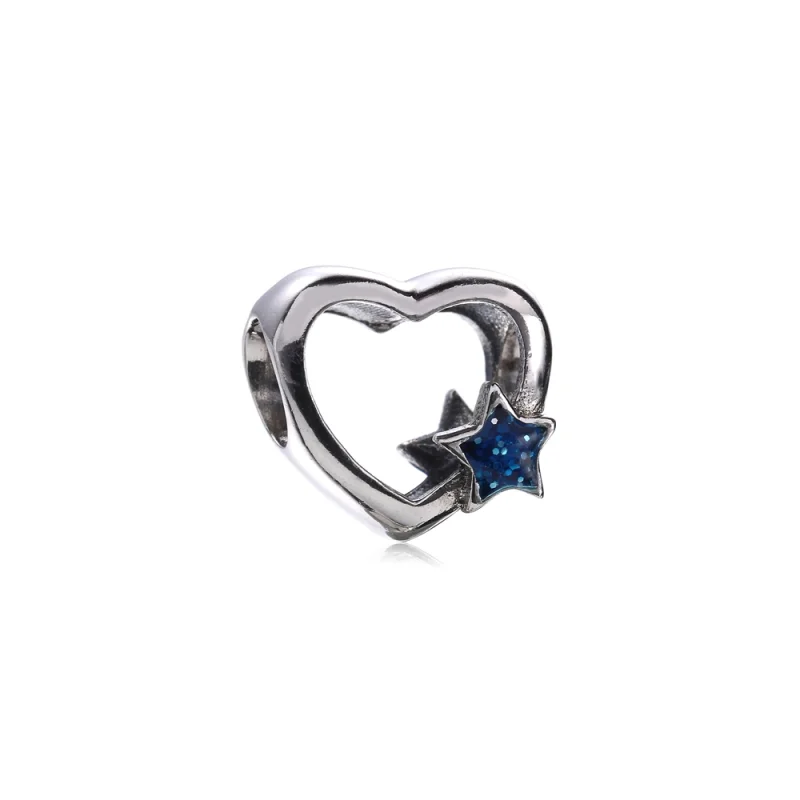 (image for) PANDORA Heart with star Charm - hz8B8pf6 - Product Image