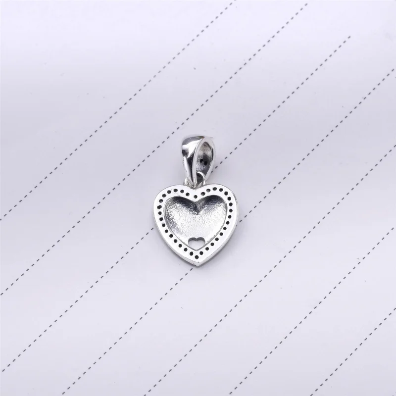 (image for) PANDORA Hearts of Friendship, Clear CZ Pendant Charm - 792147CZ - View 3