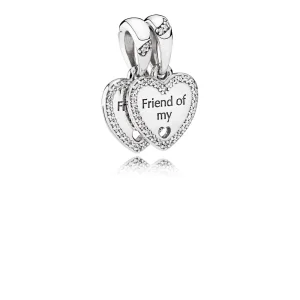 (image for) PANDORA Hearts of Friendship, Clear CZ Pendant Charm - 792147CZ