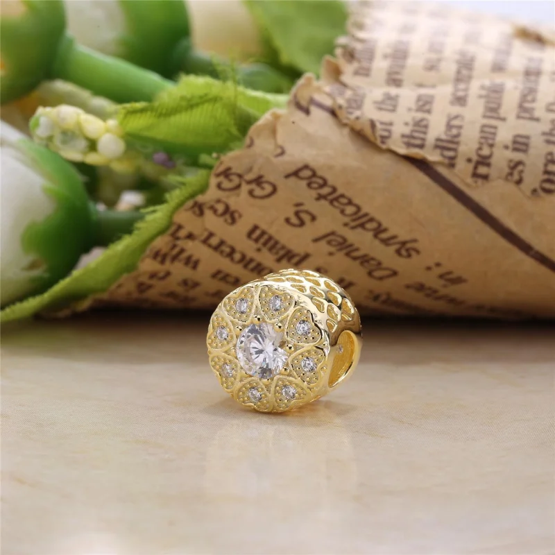 (image for) PANDORA Hearts of Gold Charm - 750841CZ - View 4