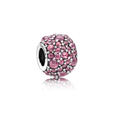 PANDORA Honeysuckle Pink Shimmering Droplets Charmora Charm - 791755HCZ PANDORA Honeysuckle Pink Shimmering Droplets Charmora Charm - 791755HCZ
