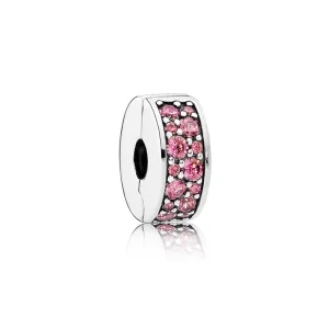(image for) PANDORA Honeysuckle Pink Shining Elegance Spacer Clip - 791817HCZ