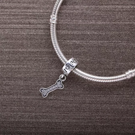 PANDORA I Love My Dog Dangle Charm, Clear CZ - 791263CZ