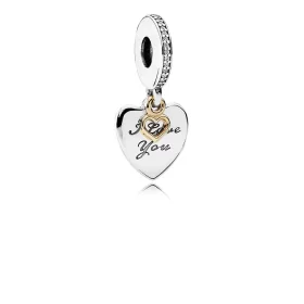 PANDORA I Love You Forever Clear CZ Dangle Charm - 792042CZ PANDORA I Love You Forever Clear CZ Dangle Charm - 792042CZ