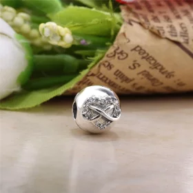 PANDORA Infinity Heart Clip, Clear CZ - 791947CZ PANDORA Infinity Heart Clip, Clear CZ - 791947CZ
