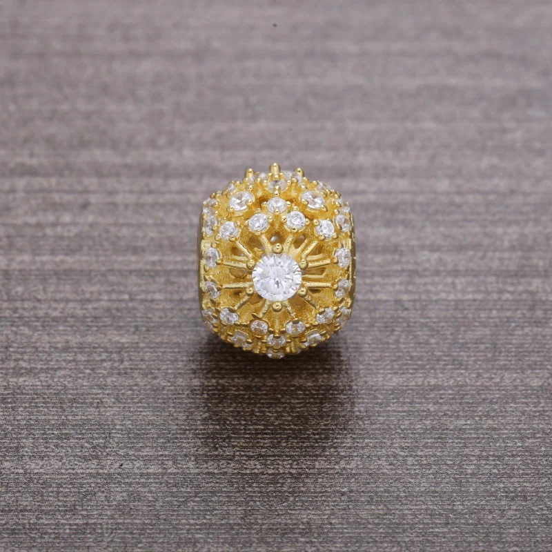 (image for) PANDORA Inner Radiance Charm, Clear CZ 14K Gold - 750838CZ - View 2