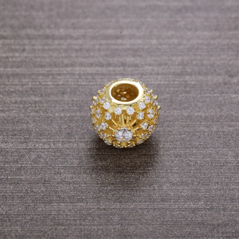 (image for) PANDORA Inner Radiance Charm, Clear CZ 14K Gold - 750838CZ - View 3