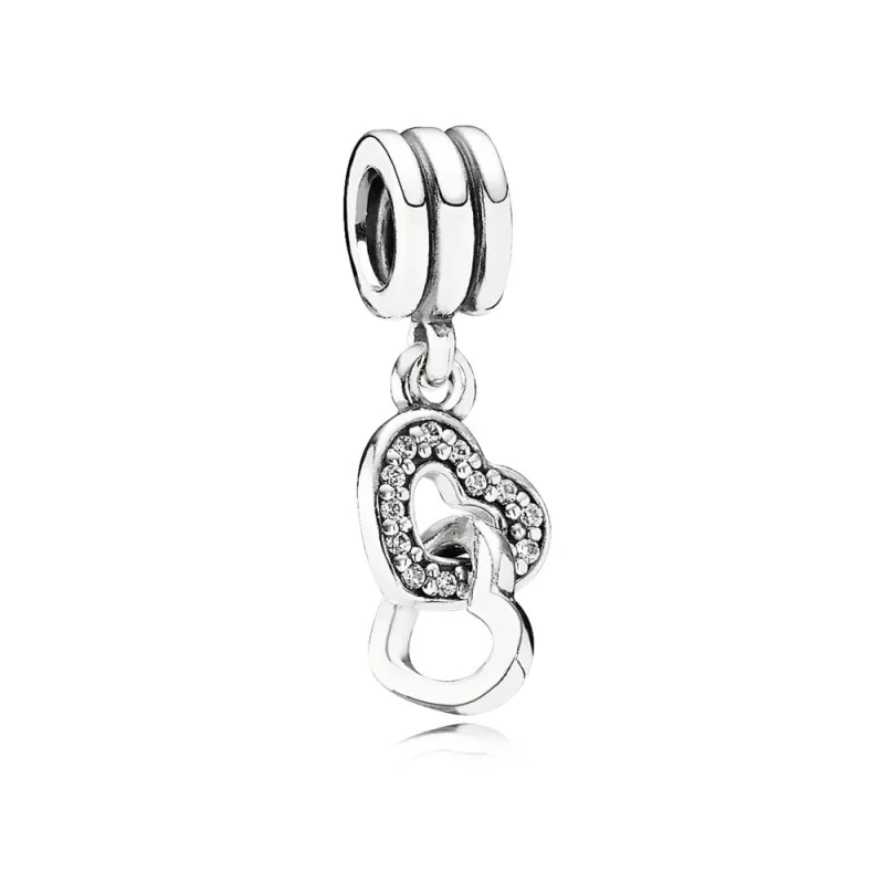 (image for) PANDORA Interlocking Heart Pendant Charm - 791242CZ - Product Image