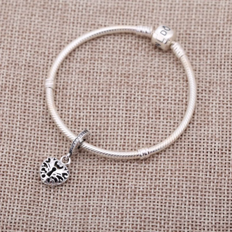 (image for) PANDORA Intricate Heart Lock Pendant Charm - 791876CZ - View 2