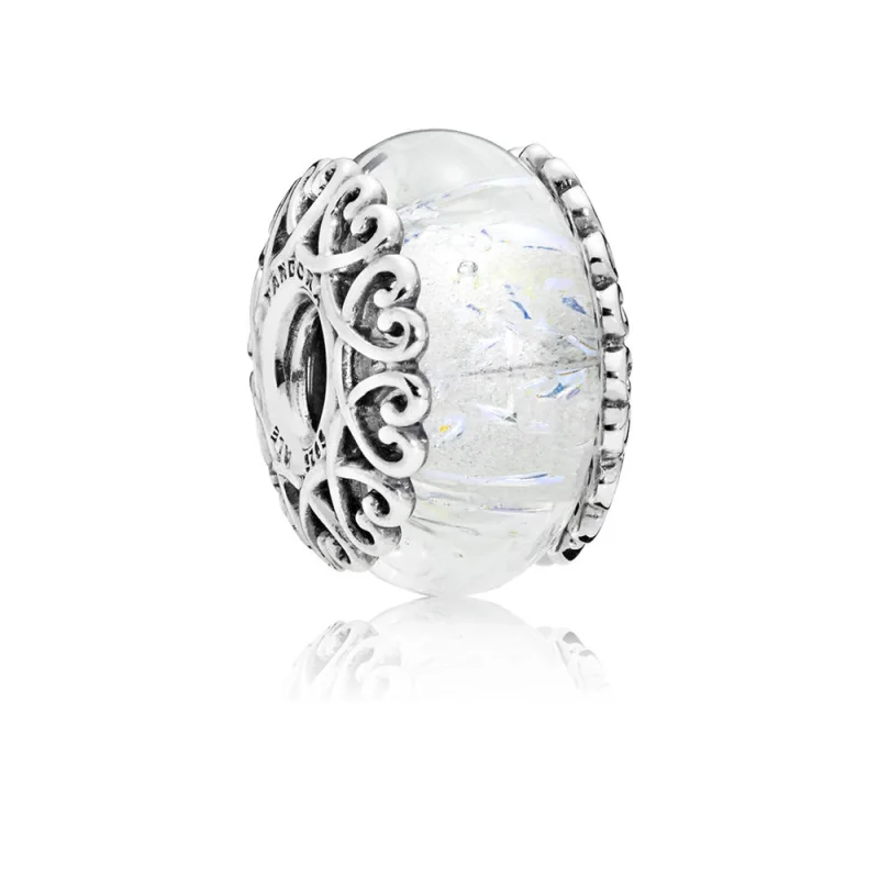 (image for) PANDORA Iridescent White Glass Charm - 797617 - Product Image