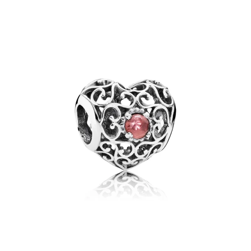 (image for) PANDORA January Signature Heart Birthstone Charmora Charm - 791784GR - Product Image