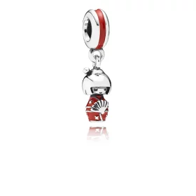 PANDORA Japanese Doll, Red Enamel Pendant Charm - 791368EN09 PANDORA Japanese Doll, Red Enamel Pendant Charm - 791368EN09