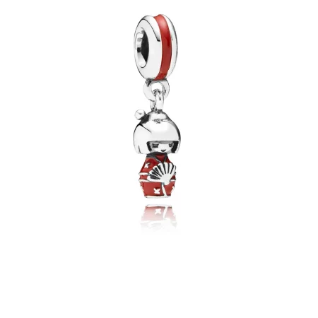 PANDORA Japanese Doll, Red Enamel Pendant Charm - 791368EN09