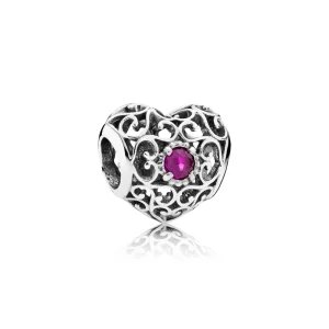 (image for) PANDORA July Signature Heart Birthstone Charm - 791784SRU