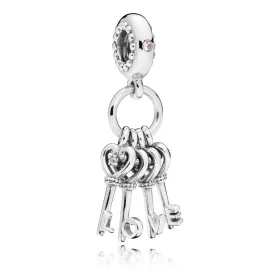 PANDORA Keys of Love Dangle Charm, Red CZ & Multi-Colored Crystals - 797654NPMMX PANDORA Keys of Love Dangle Charm, Red CZ & Multi-Colored Crystals - 797654NPMMX