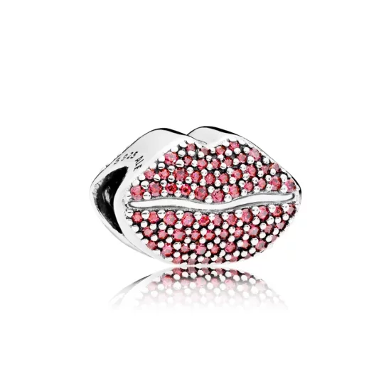 PANDORA Kiss More Charm, Red CZ - 796562CZR